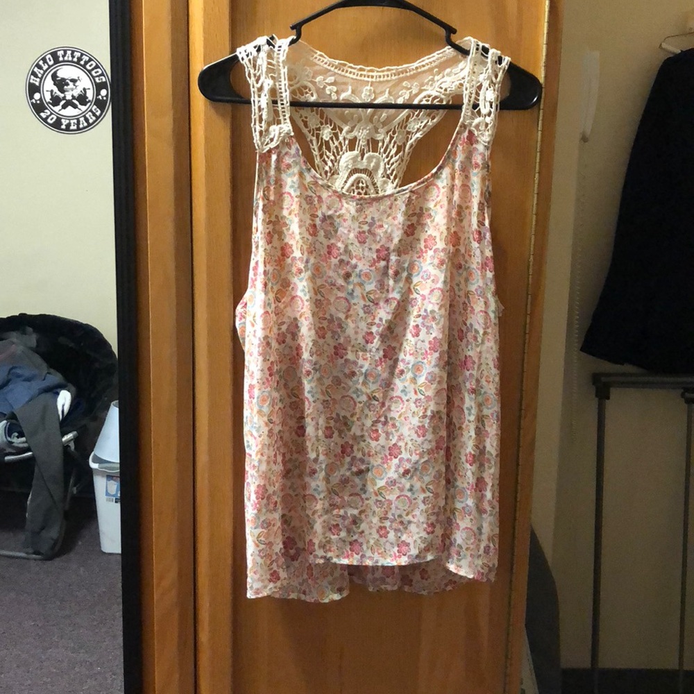 Racerback, Floral Tanktop